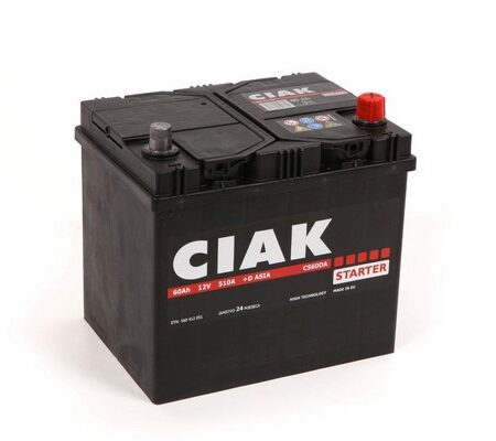 AKUMULATOR CIAK STARTER 12V-60AH +D ASIA