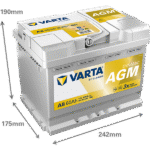 VARTA DYNAMIC AGM A8 12V-60AH D+